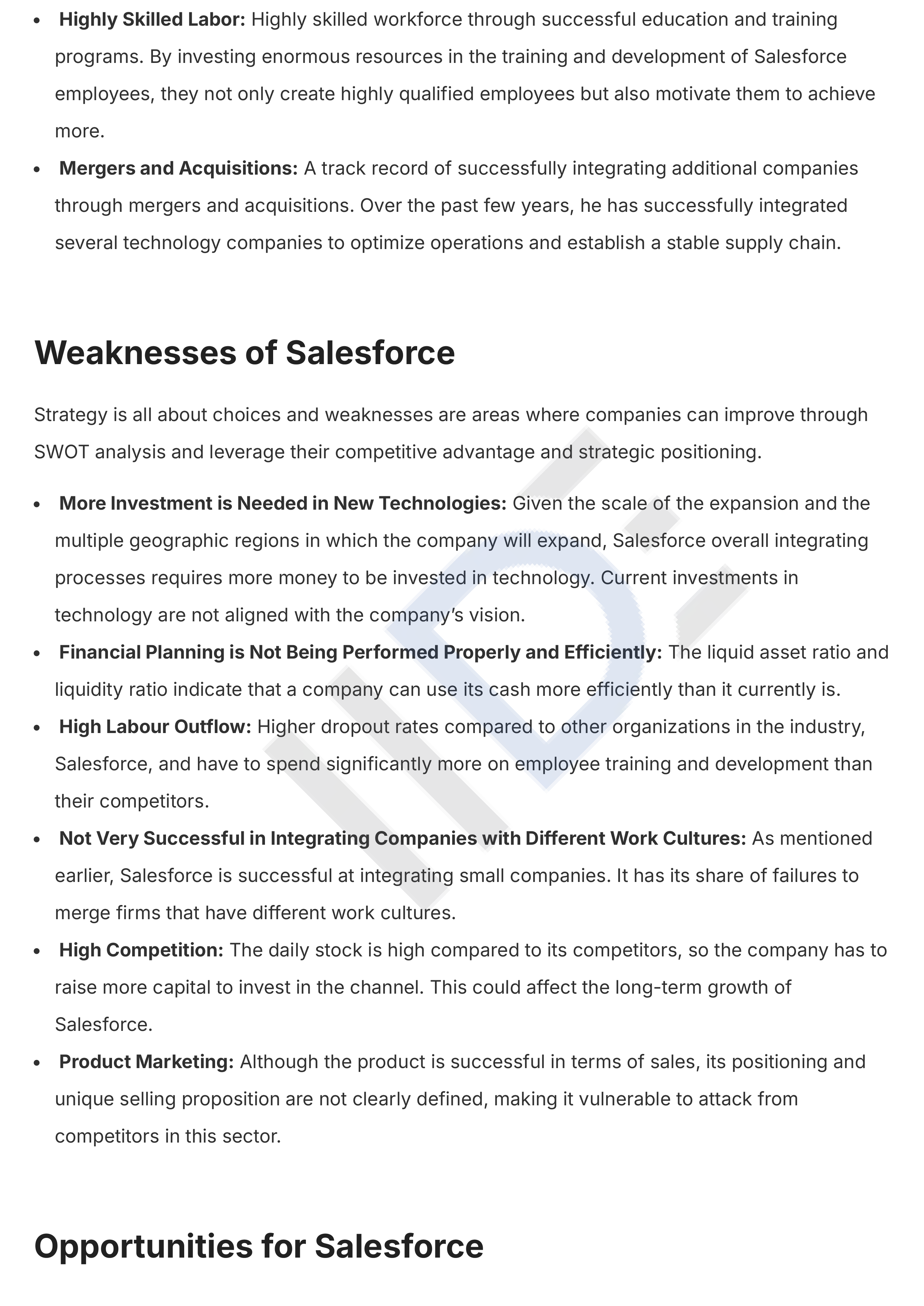 Salesforce Swot Analysis  — page 6