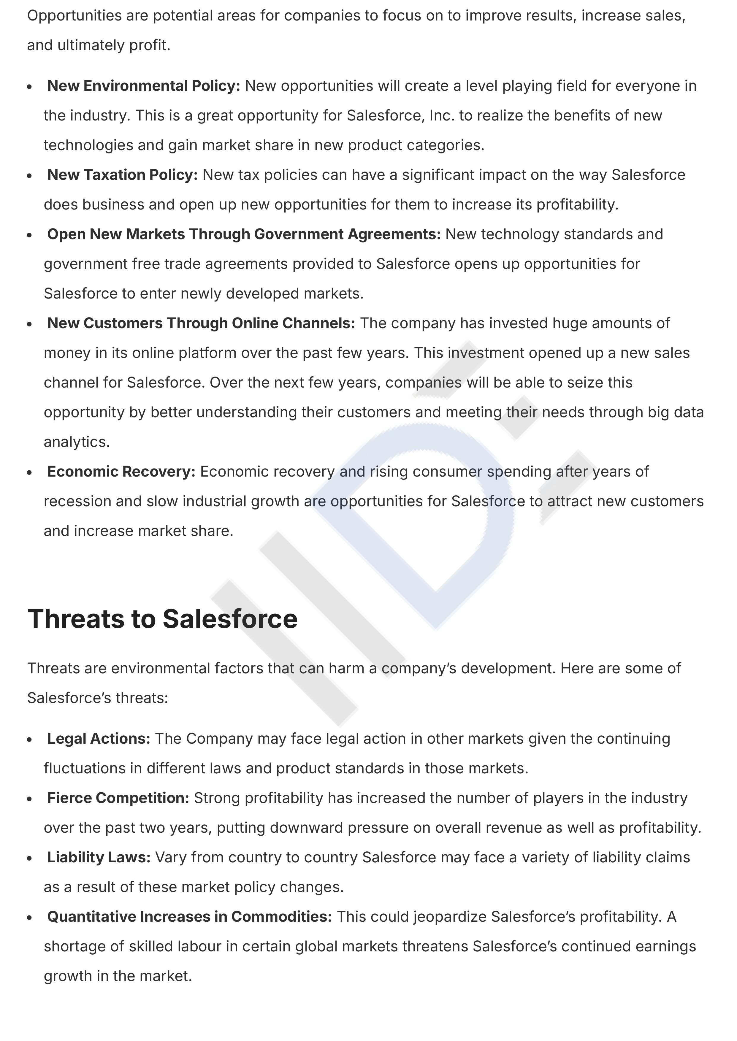 Salesforce Swot Analysis  — page 7