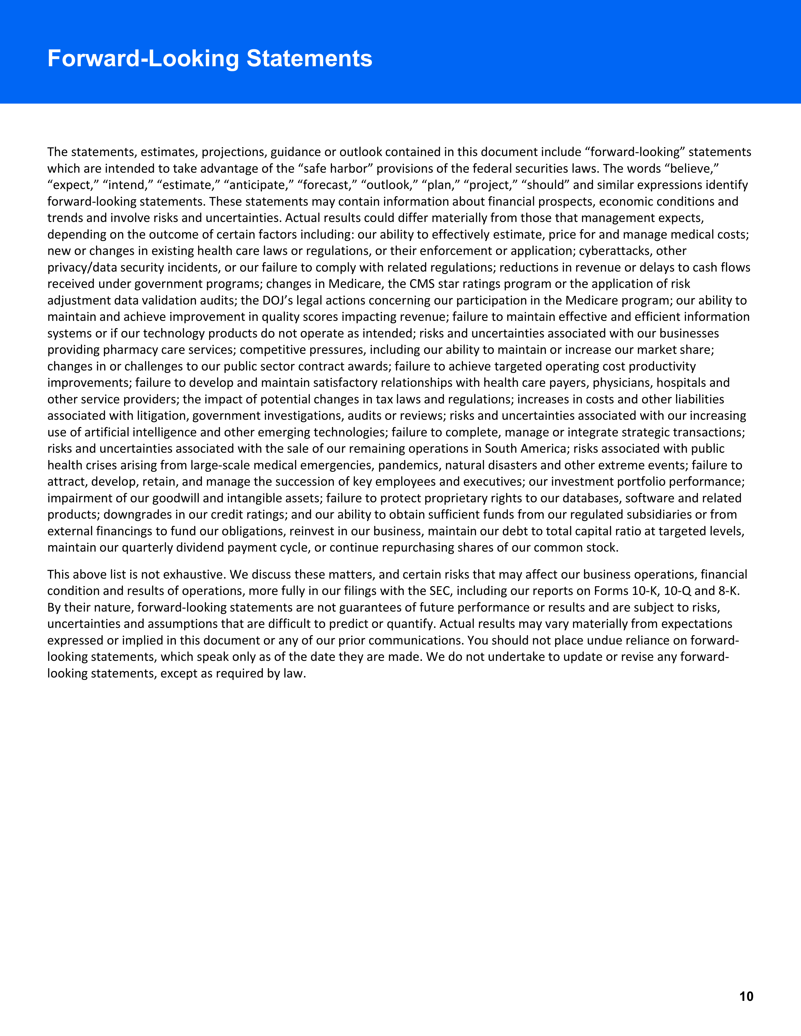 UnitedHealth Group Annual Report — page 10