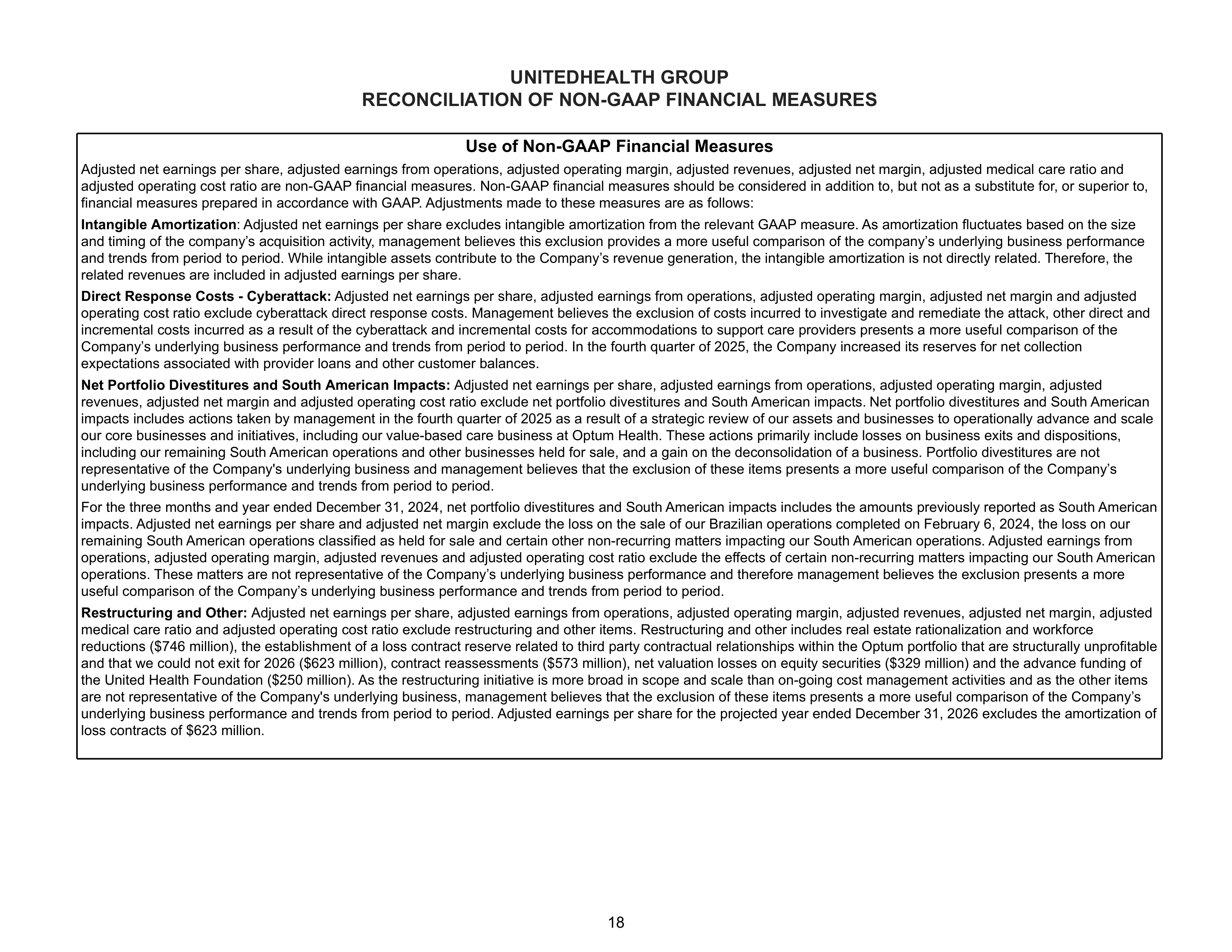 UnitedHealth Group Annual Report — page 18